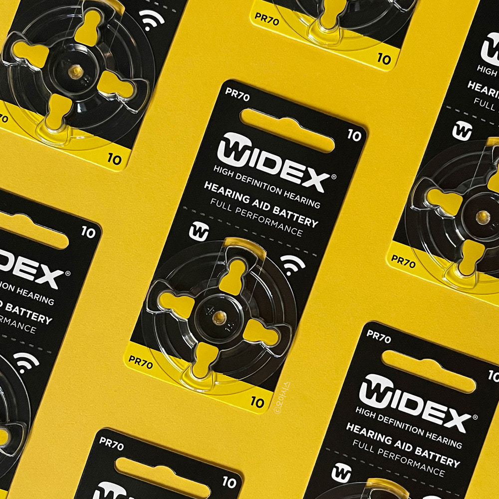 와이덱스 10A 보청기 배터리 40알 1박스 정품 노란색